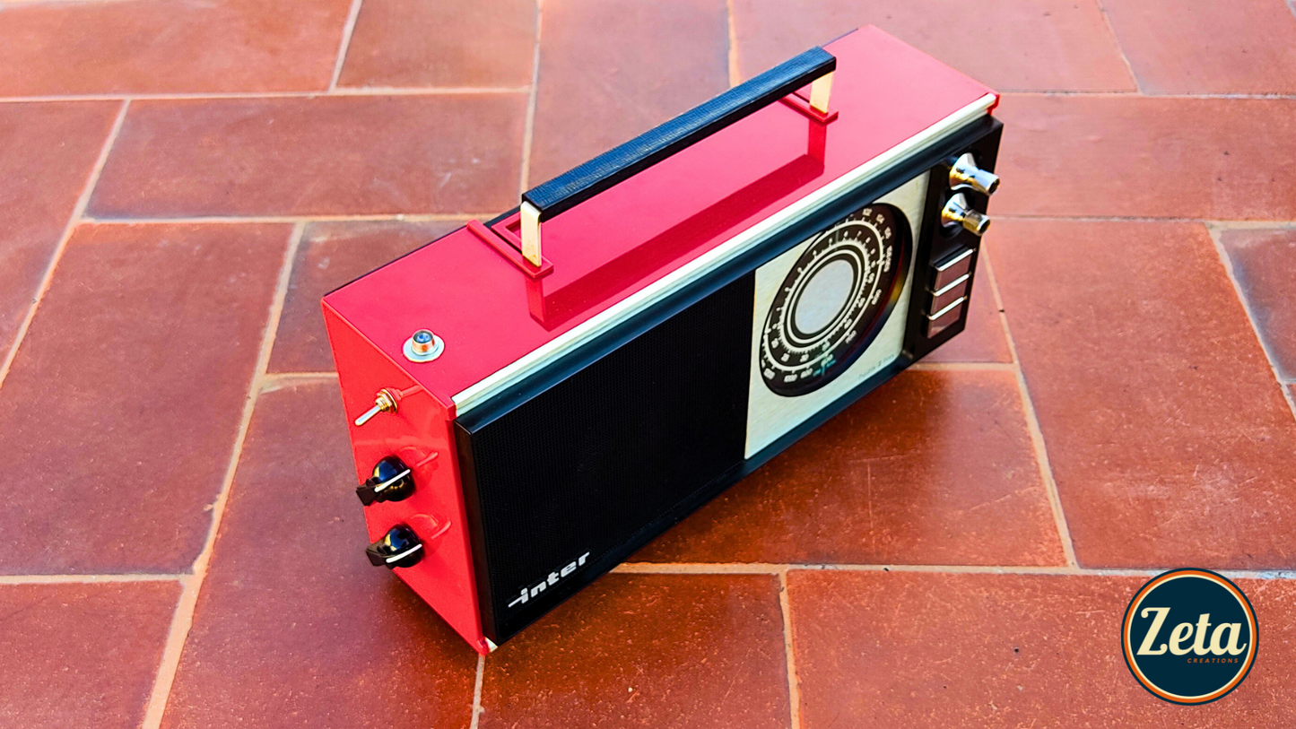"BLOOD OX T" Portable guitar radio amp with tremolo by Zeta Creations
