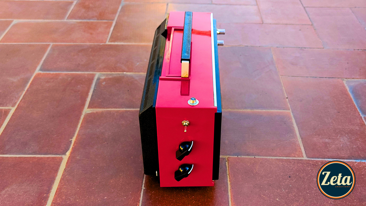 "BLOOD OX T" Portable guitar radio amp with tremolo by Zeta Creations