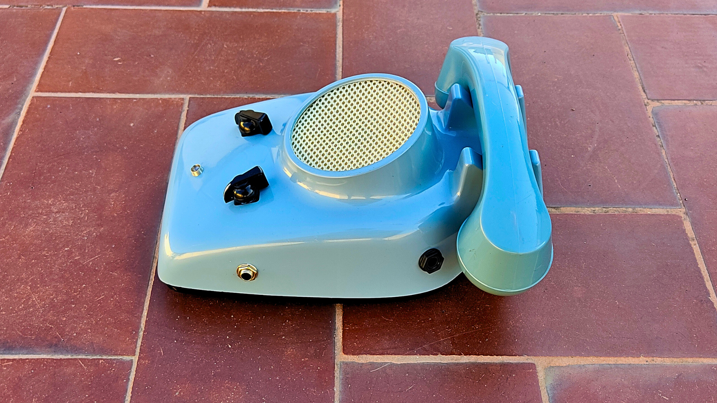 "TONE RUBY" Portable guitar radio amp with telephone microphone by Zeta Creations