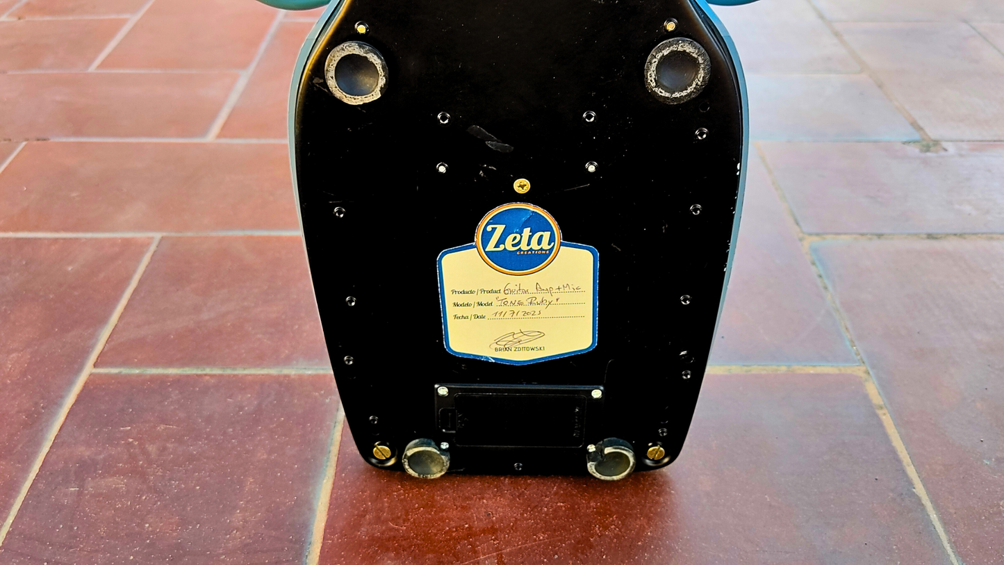 "TONE RUBY" Portable guitar radio amp with telephone microphone by Zeta Creations