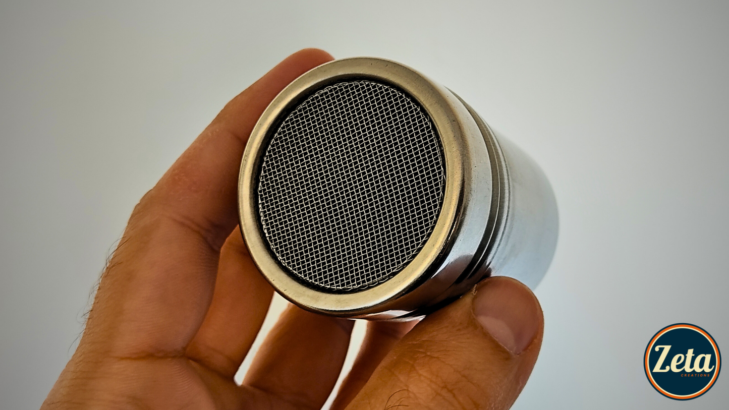 Second front-facing photo of PEPPER BULLET MIC – compact retro-style handmade mic
