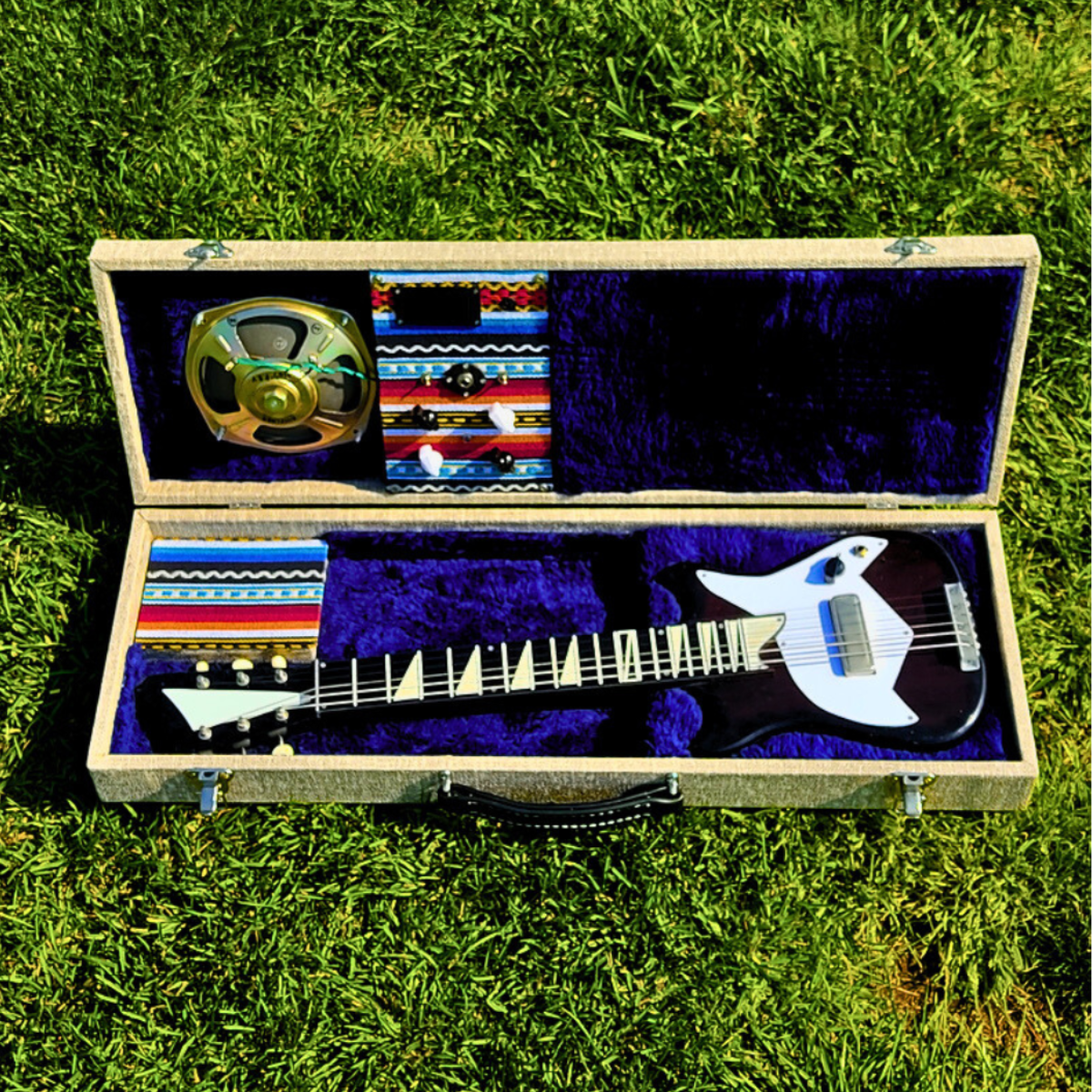 DOMINO DC Lap Steel Guitar with Handmade Amp hardcase