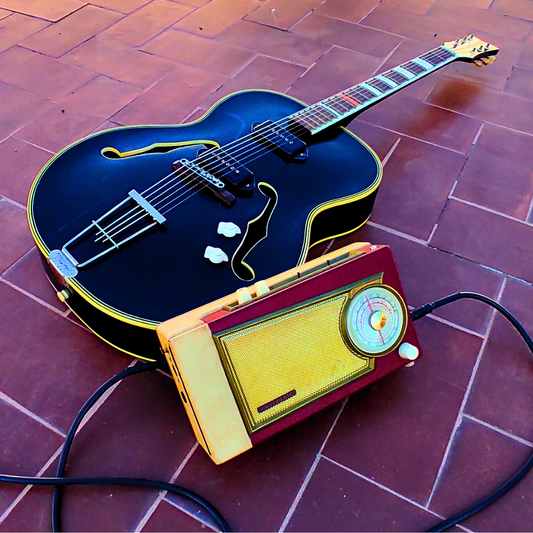 "RADIALVA T" Portable guitar radio amp with tremolo by Zeta Creations